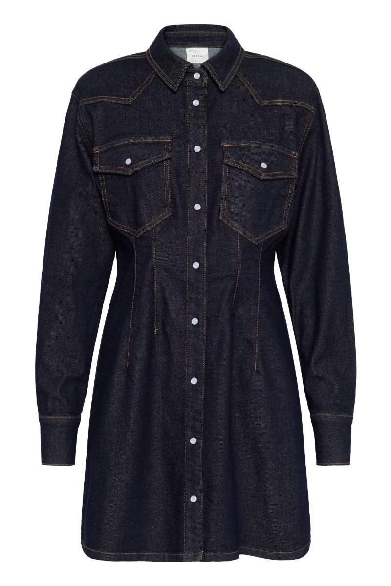 Gestuz - Kjole - GZmae Dress - Dark Blue Rinse