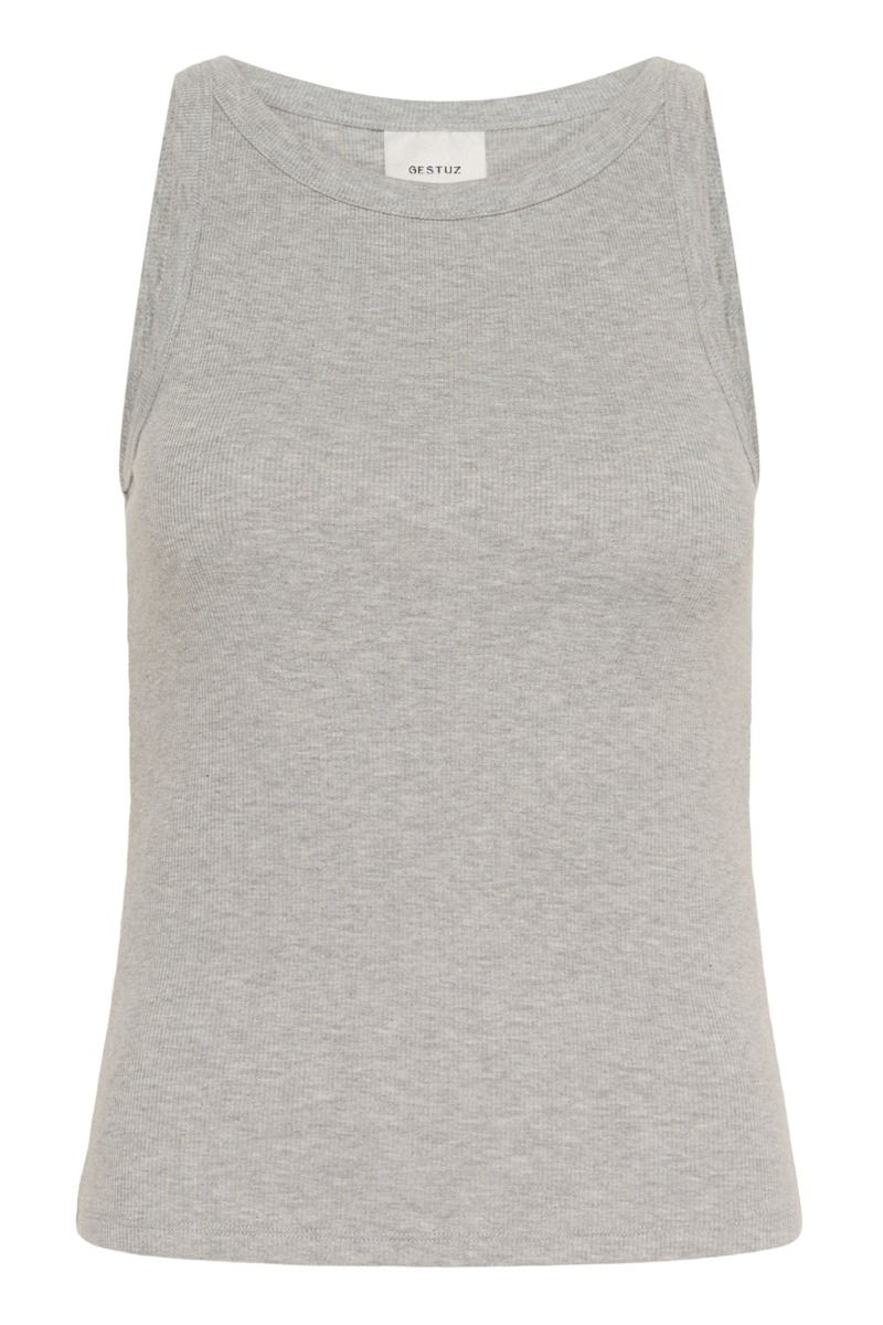 Gestuz - Top - GZdrew sl Mel Top - Grey Mélange