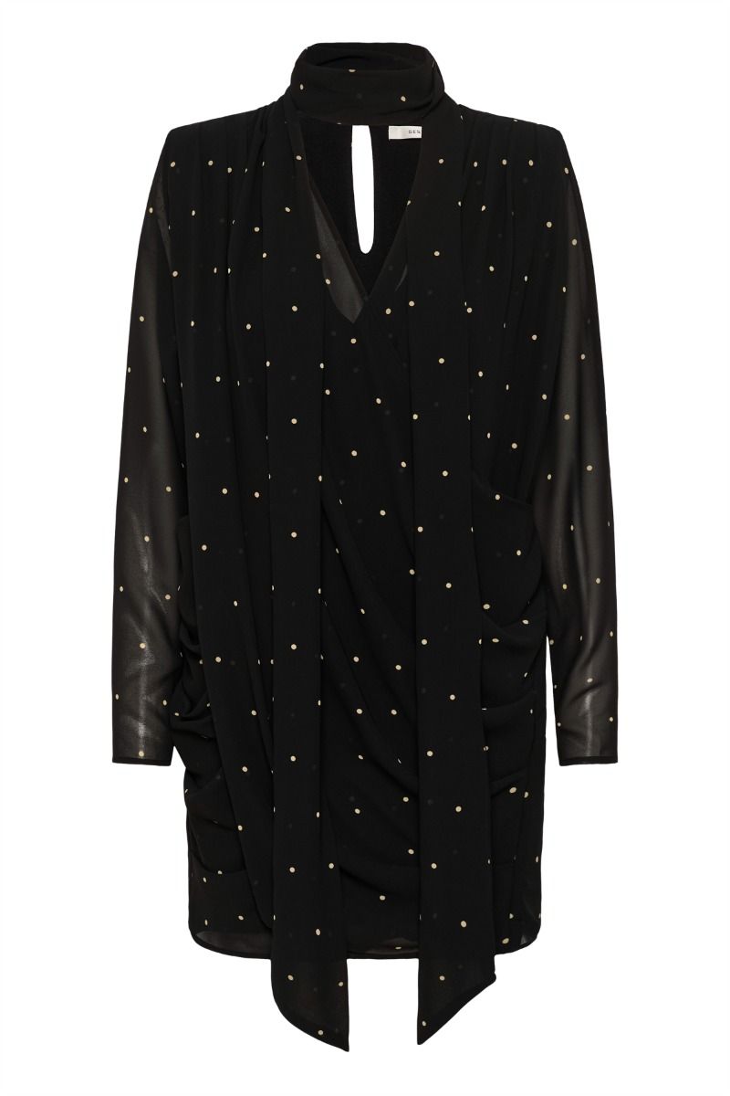 Gestuz - Kjole - Dorthie P Dress - Khaki Dot