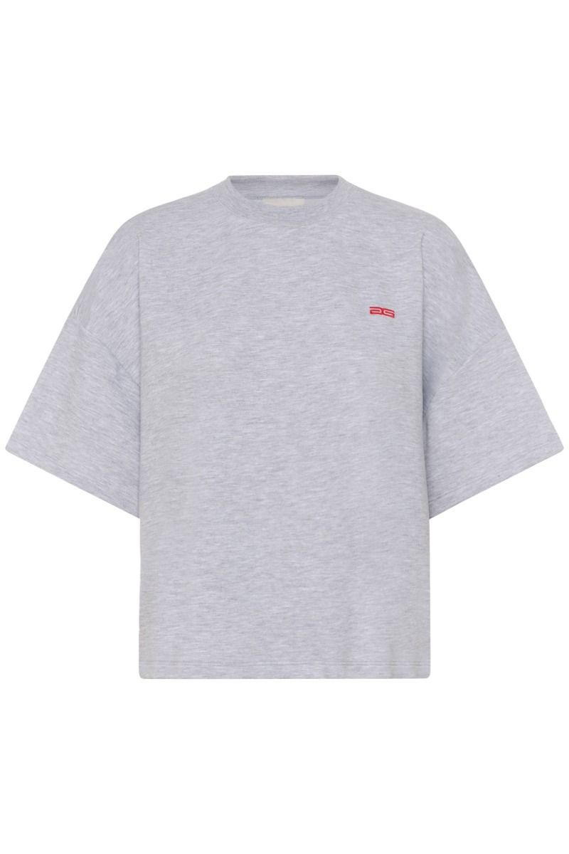 Gestuz - T-shirt - Gilsa Sweat Tee - Ultra Light Grey Mélange