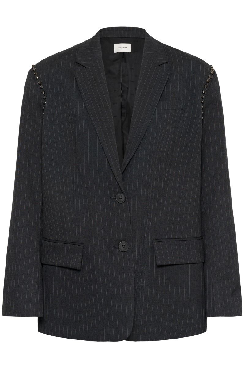 Gestuz - Blazer - Lehela Blazer - Dark Grey Pinstripe (Levering midt november)