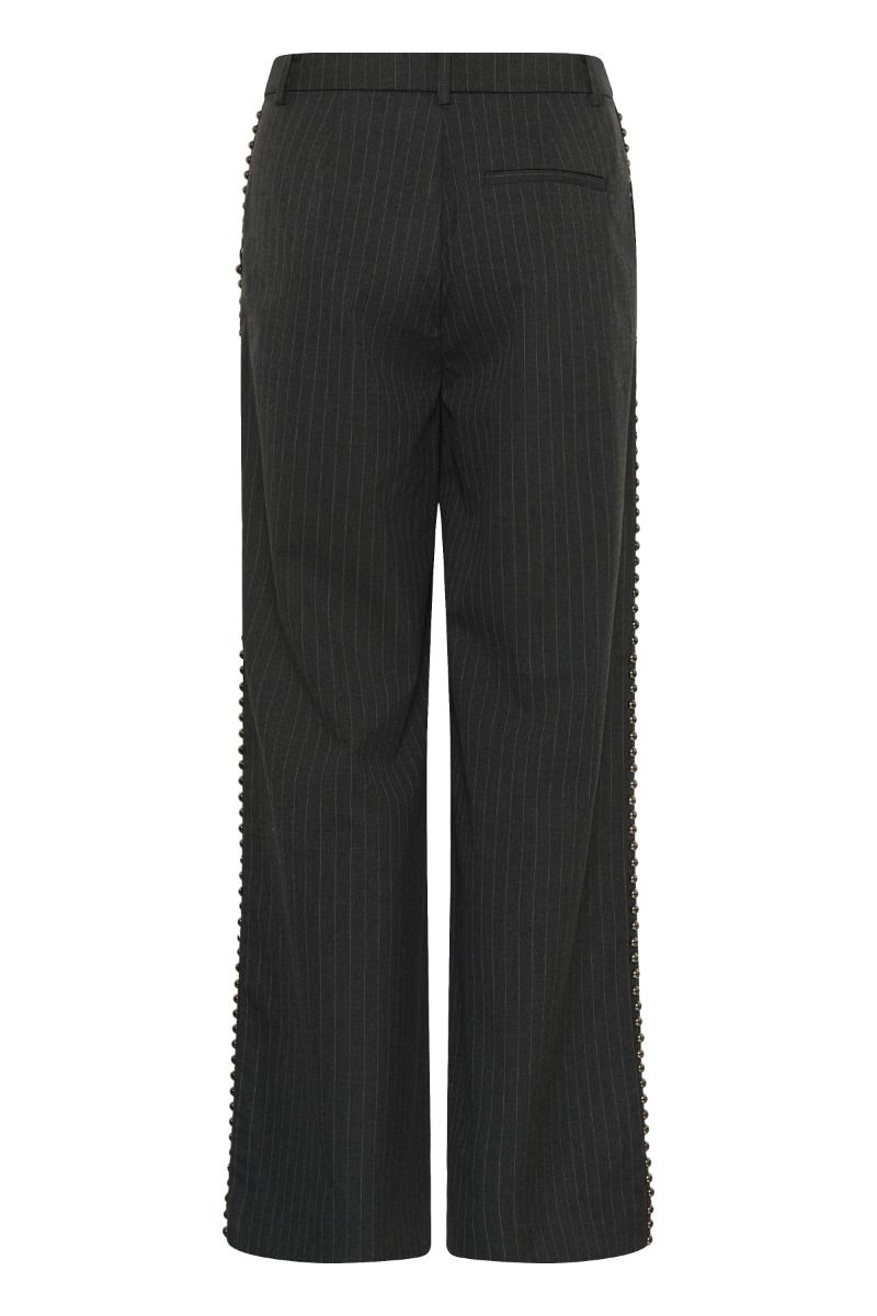 Gestuz - Bukser - Lehela HW Pants - Dark Grey Pinstripe (Levering midt november)
