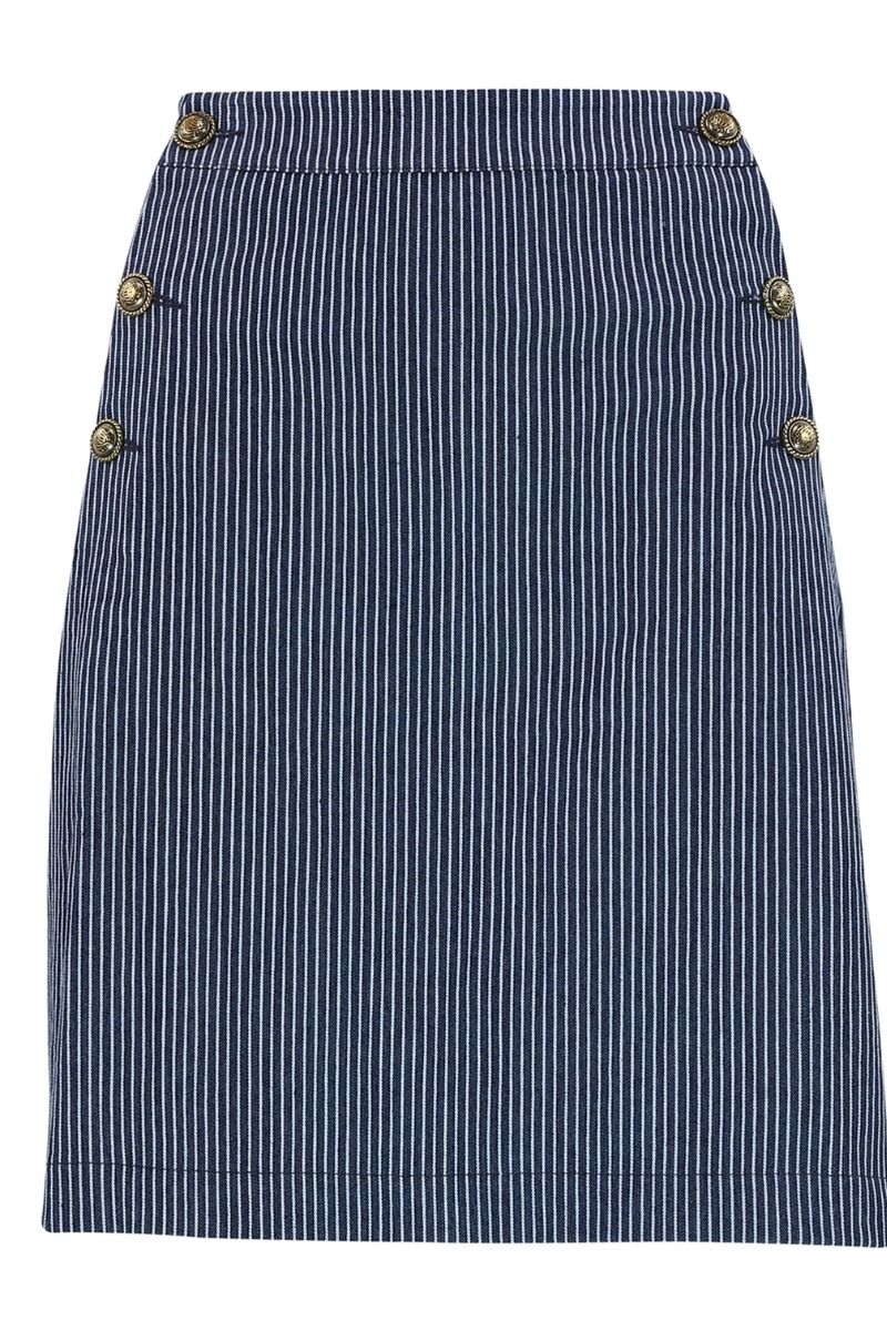 Continue - Nederdel - Gabby Skirt Stripe - Blue Stripe