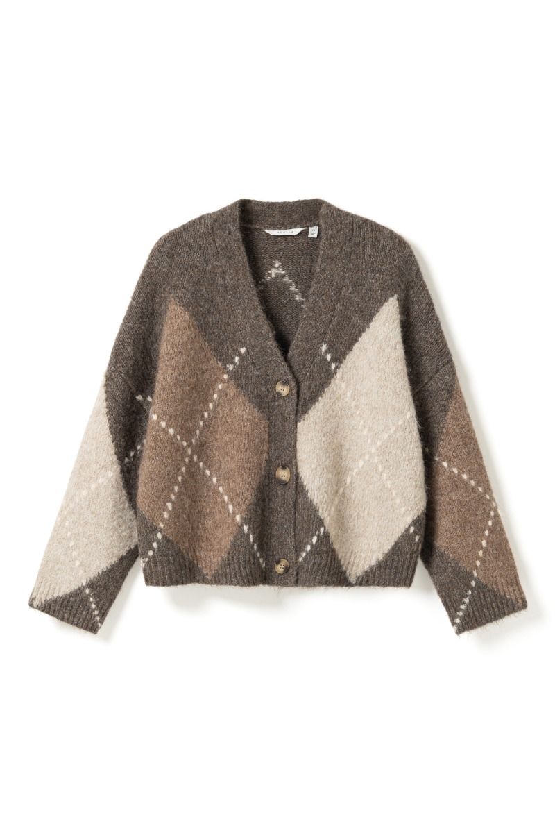 Noella - Cardigan - N-Laiana Knit Cardigan - Ash Brown Mix