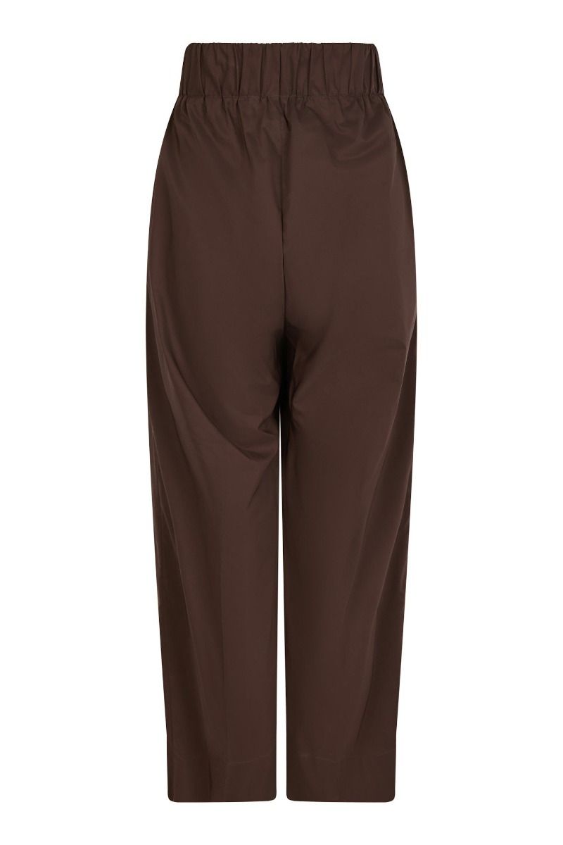 Neo Noir - Bukser - Yana Poplin Pants - Dark brown