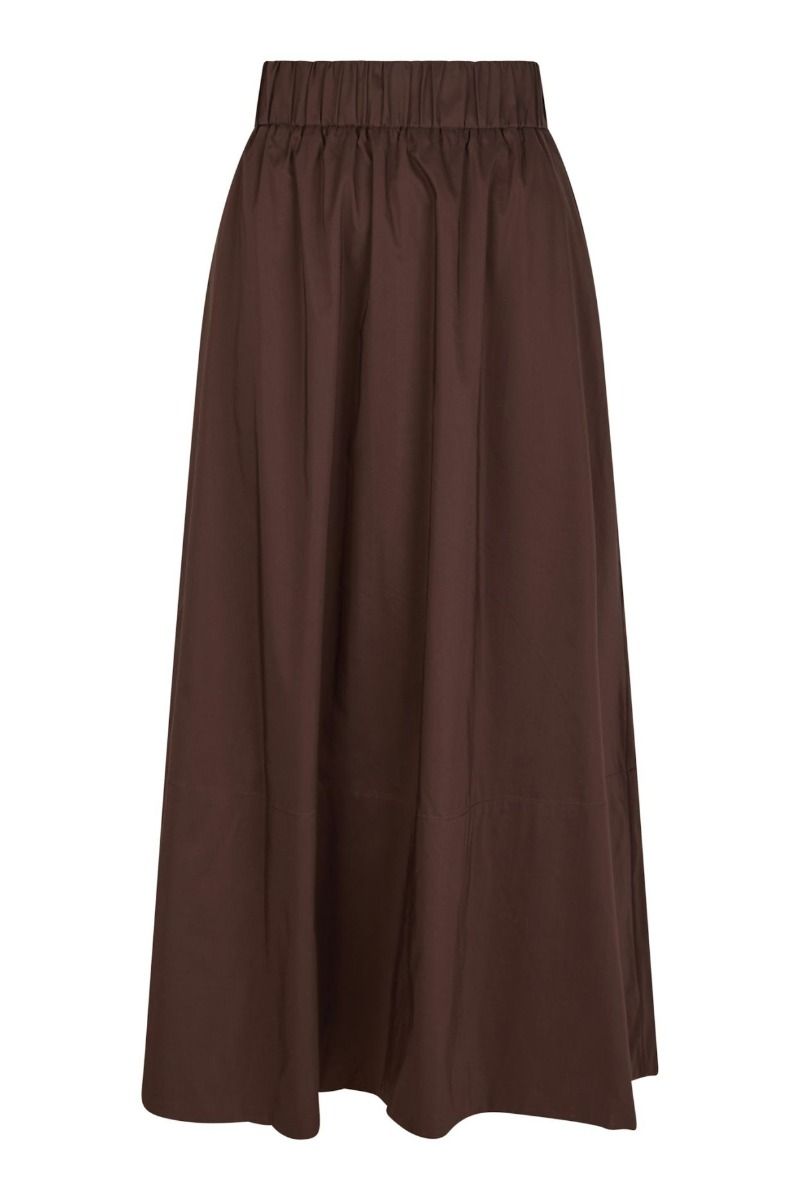 Neo Noir - Nederdel - Yara Poplin Skirt - Dark brown