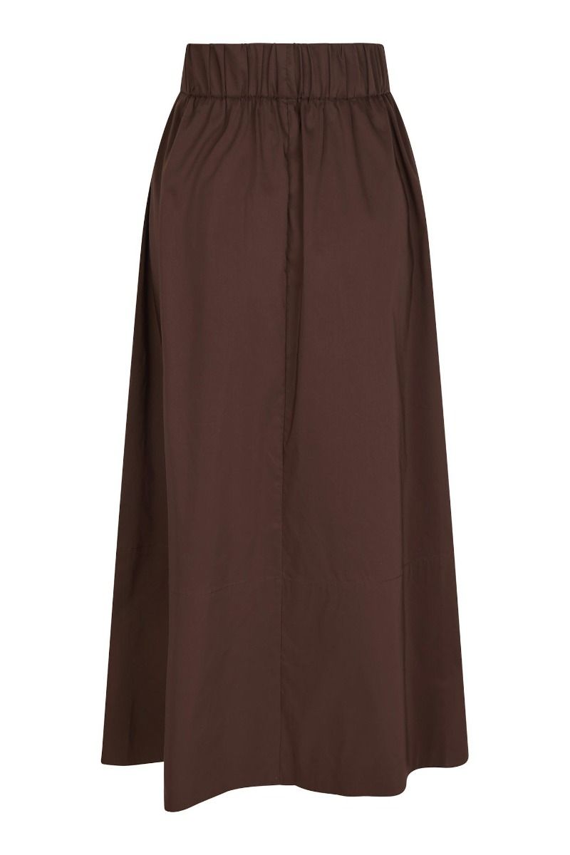 Neo Noir - Nederdel - Yara Poplin Skirt - Dark brown