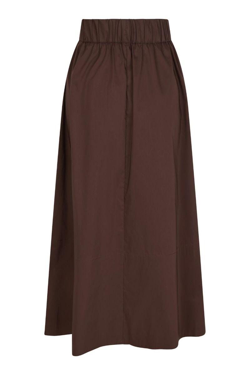 Neo Noir - Nederdel - Yara Poplin Skirt - Chocolate Brown