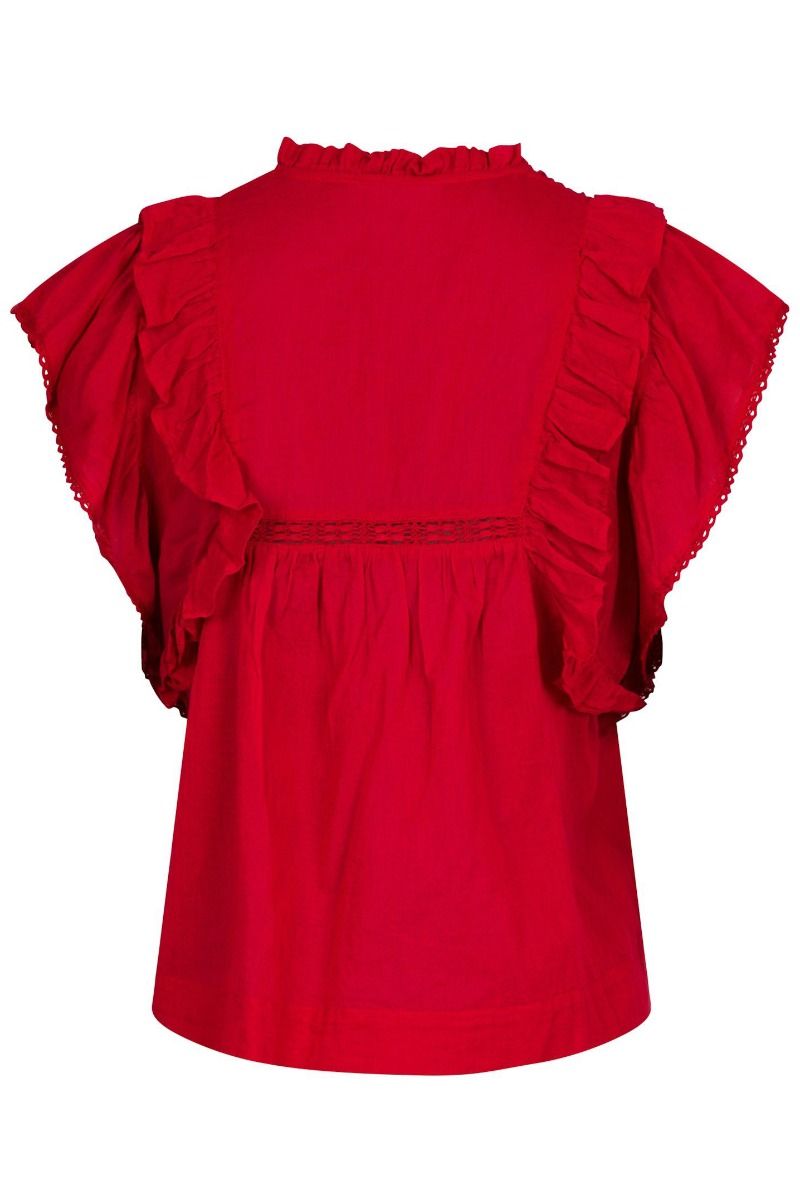 Neo Noir - Top - Jayla S Voile Top - Red
