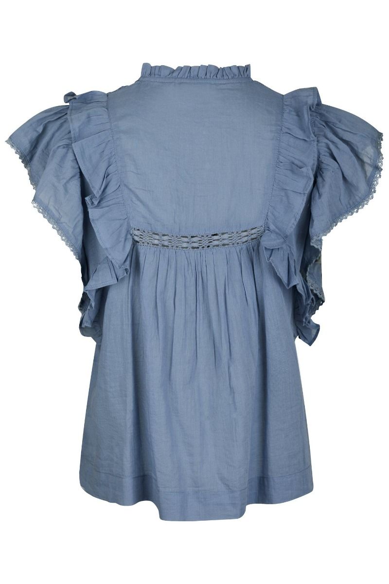 Neo Noir - Top - Jayla S Voile Top - Smoke Blue