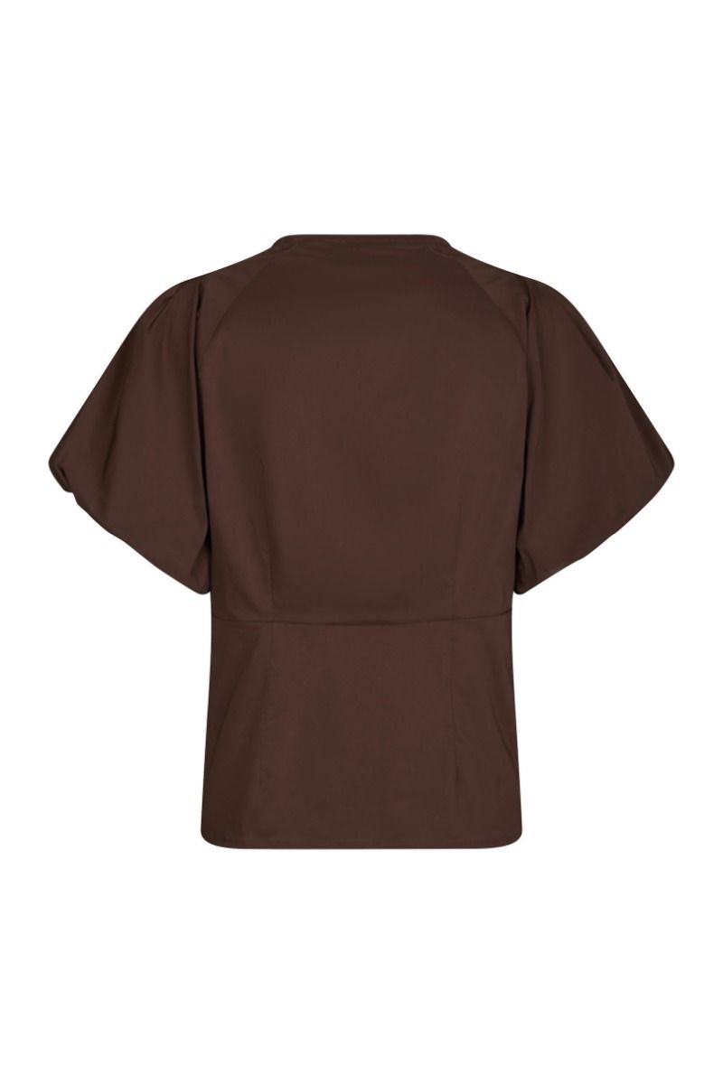 Neo Noir - Bluse - Irina Poplin Blouse - Dark brown
