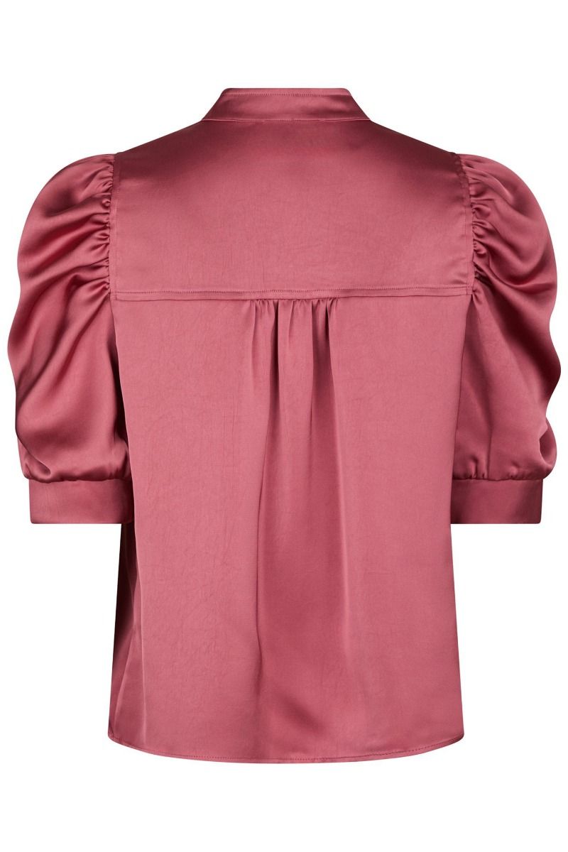 Neo Noir - Bluse - Roella Heavy Sateen Blouse - Cherry Pink
