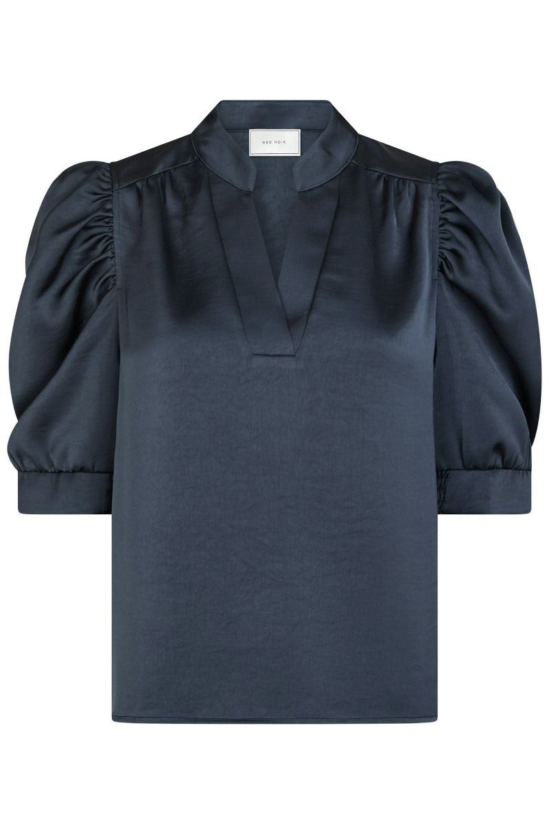 Neo Noir - Bluse - Roella Heavy Sateen Blouse - Midnight Blue
