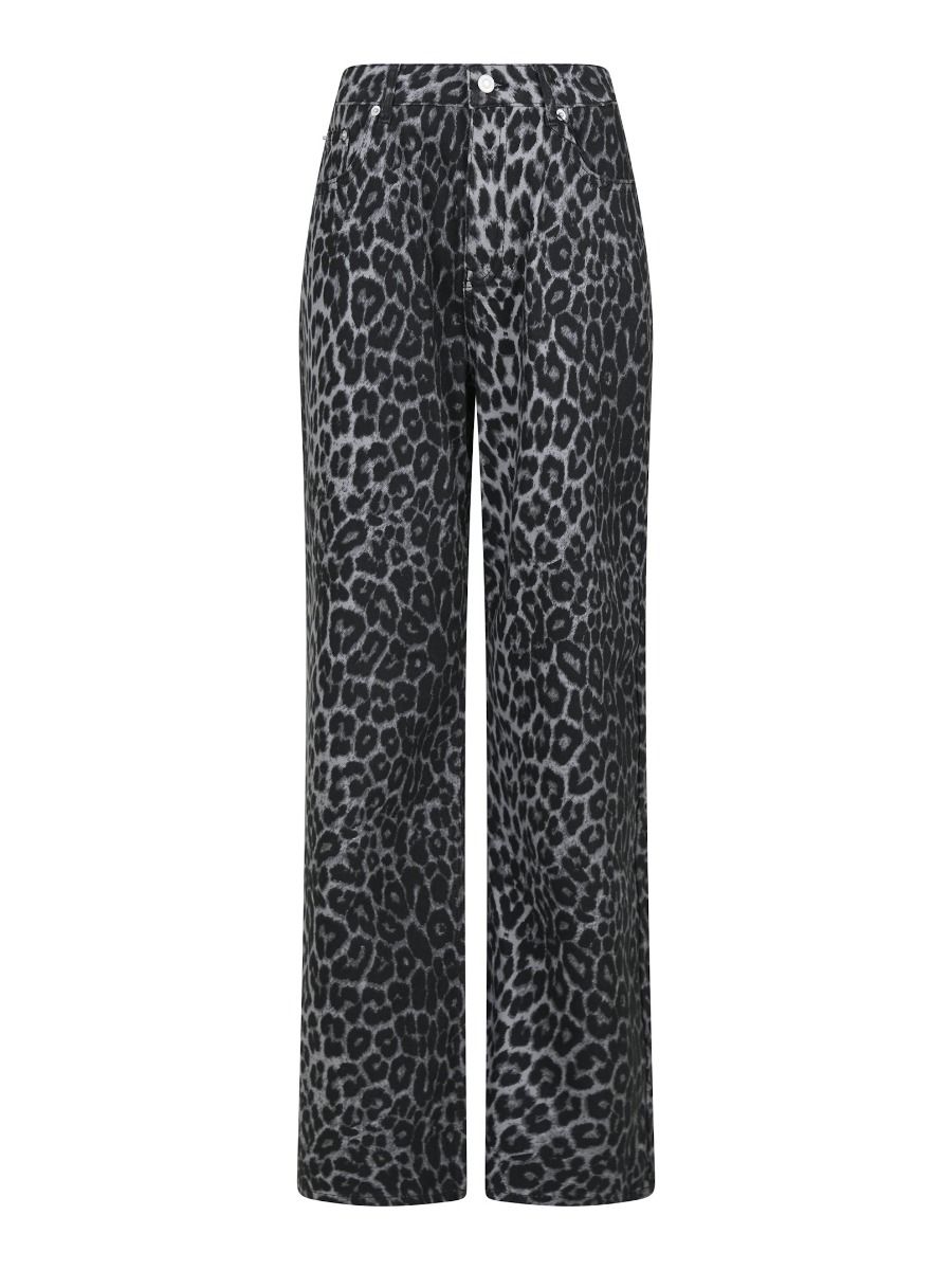 Neo Noir - Jeans - Simona Leopard Pants - Grey Leopard