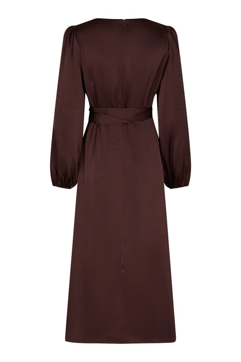 Neo Noir - Kjole - Rimini Heavy Sateen Dress - Burgundy