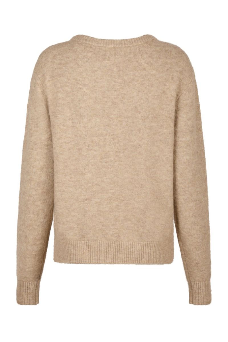 Neo Noir - Strik - Dina Soft Knit Blouse - Sand Melange