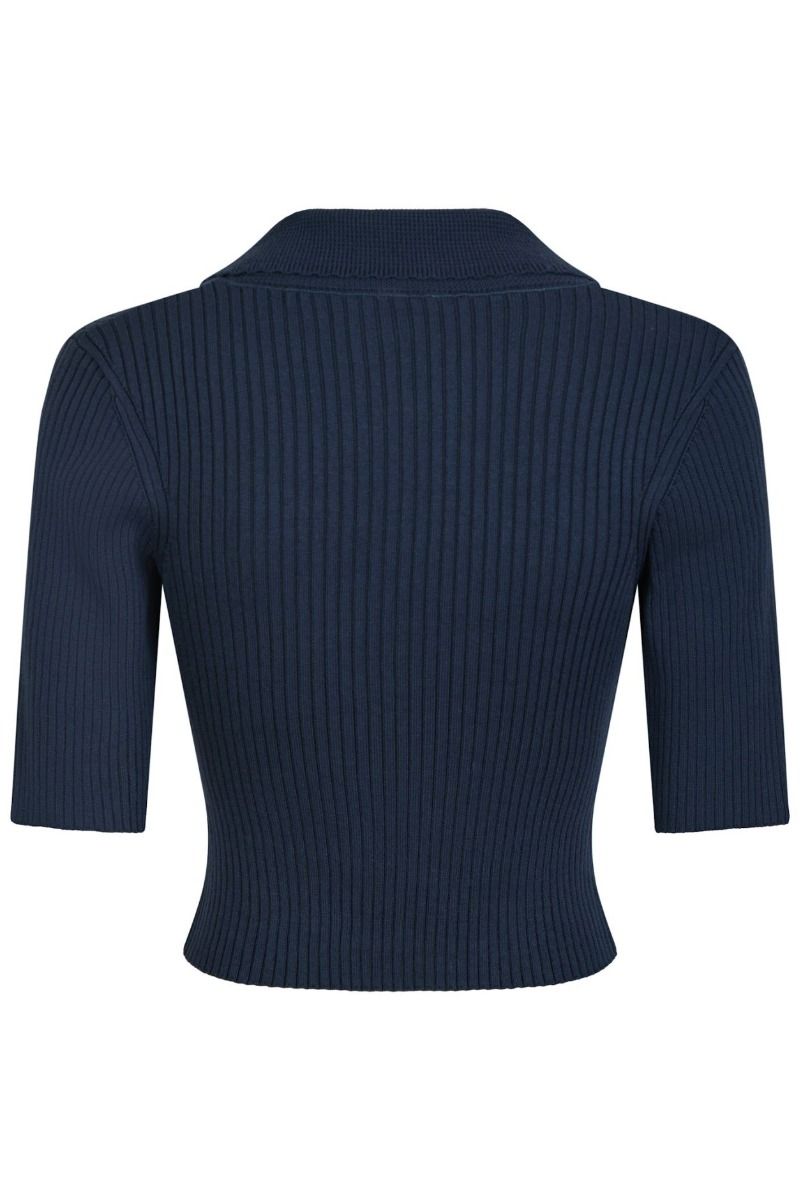 Neo Noir - Top - Balidira Knit Polo - Navy