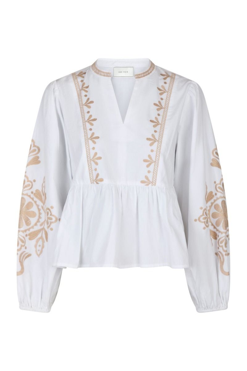 Neo Noir - Bluse - Ginia Emb Blouse - Off White