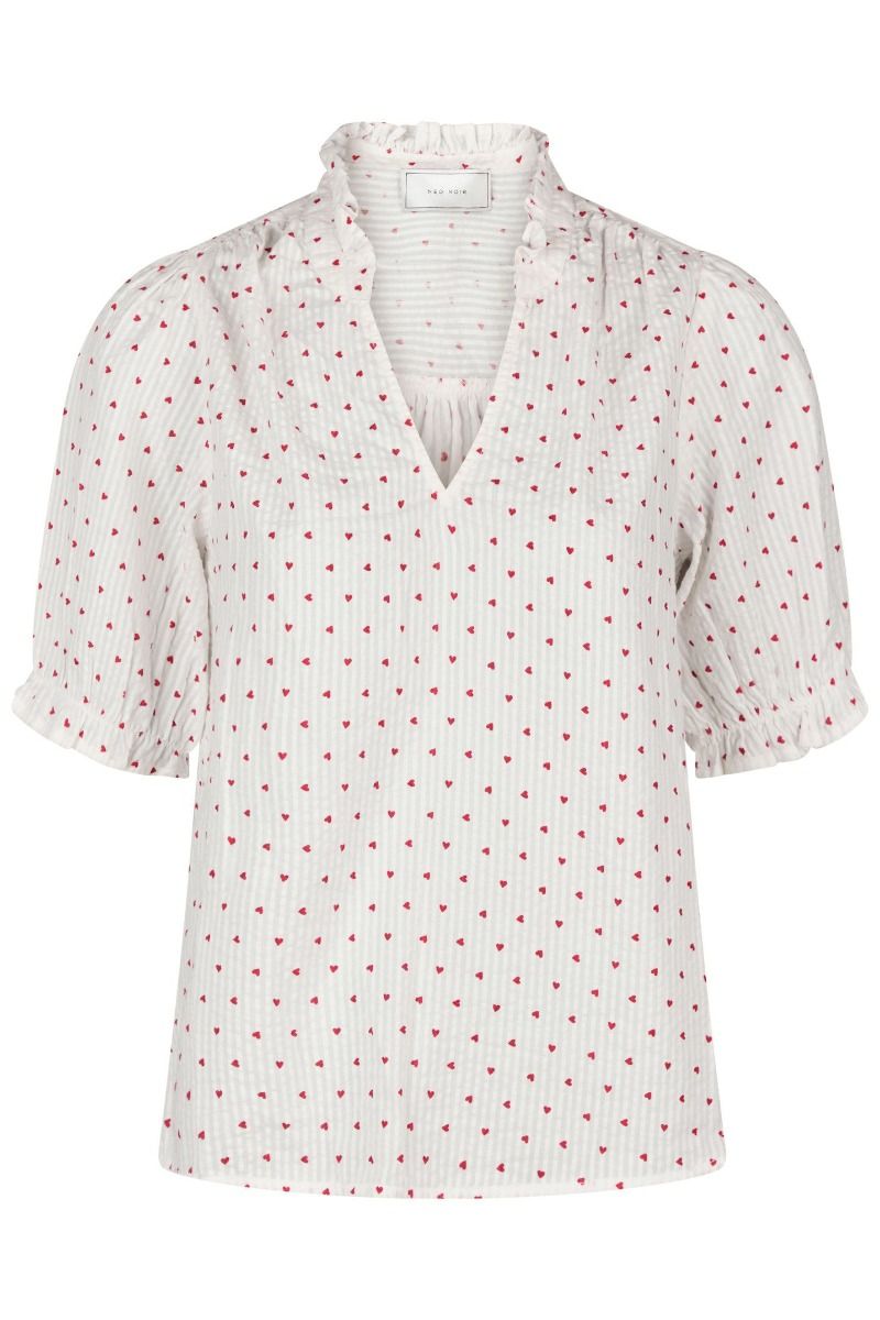 Neo Noir - Top - Odesa Heart Blouse - White