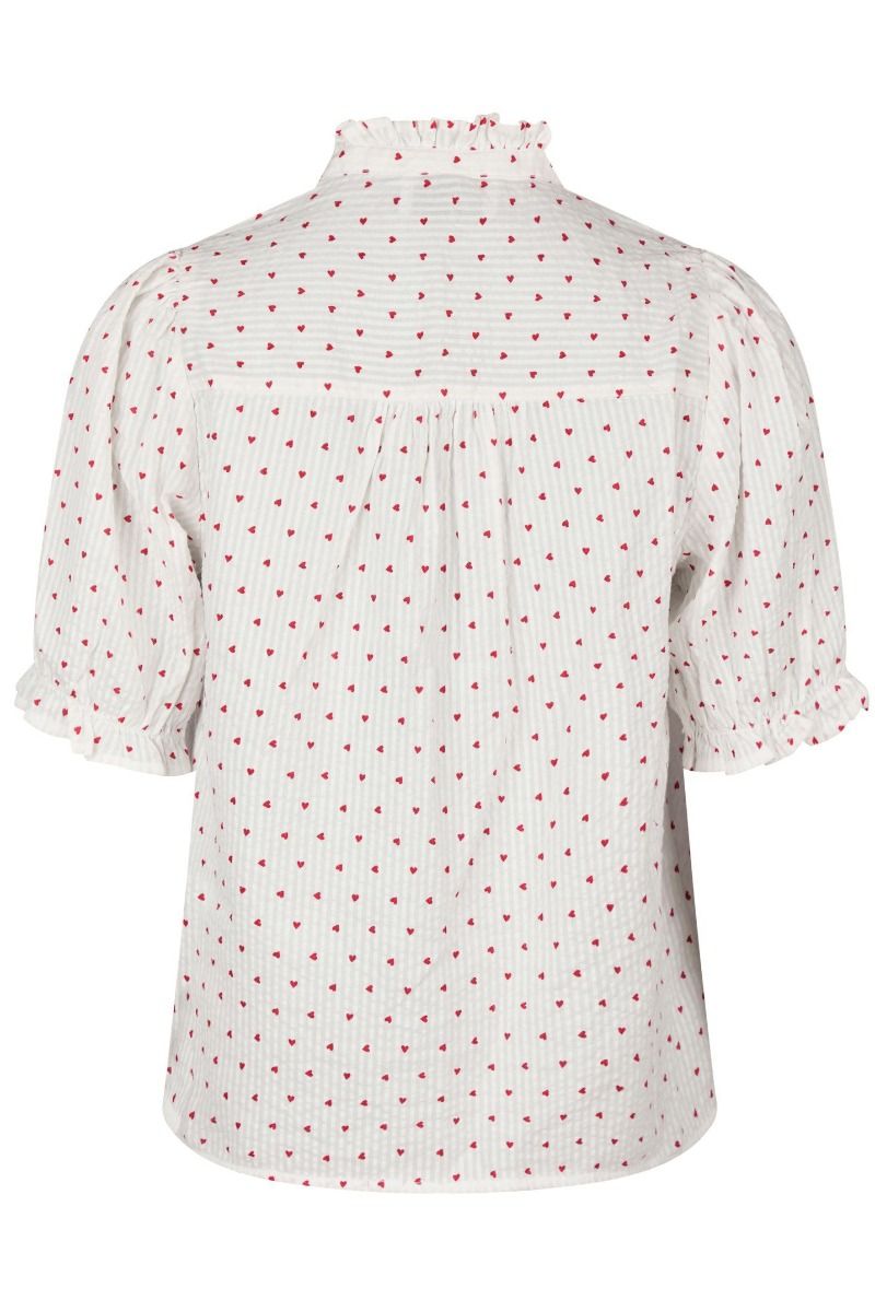 Neo Noir - Top - Odesa Heart Blouse - White