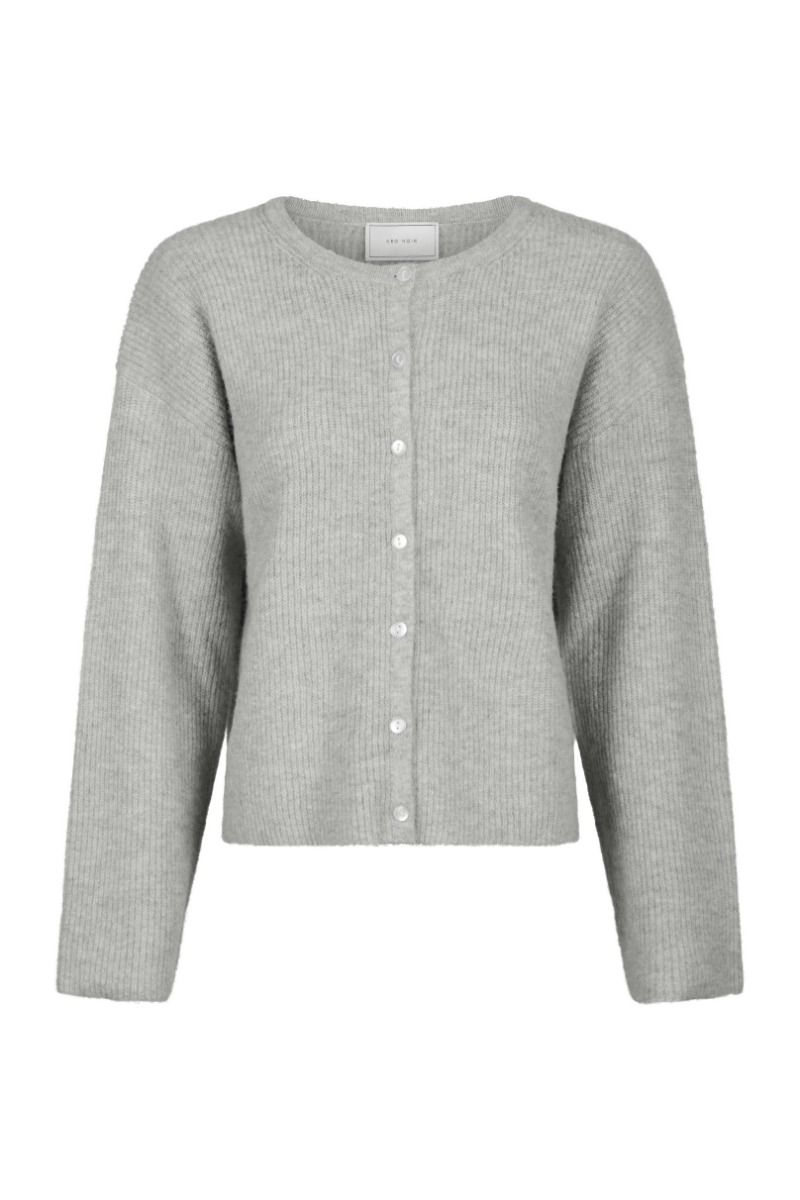 Neo Noir - Cardigan - Vilja Knit Cardigan - Light Grey Melange