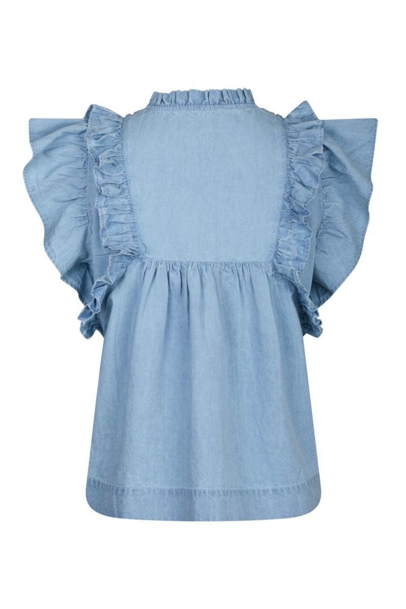 Neo Noir - Top - Jayla Denim Top - Light Blue