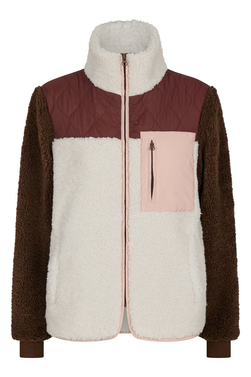 Neo Noir - Jakke - Eagle Contrast Teddy Jacket - Burgundy