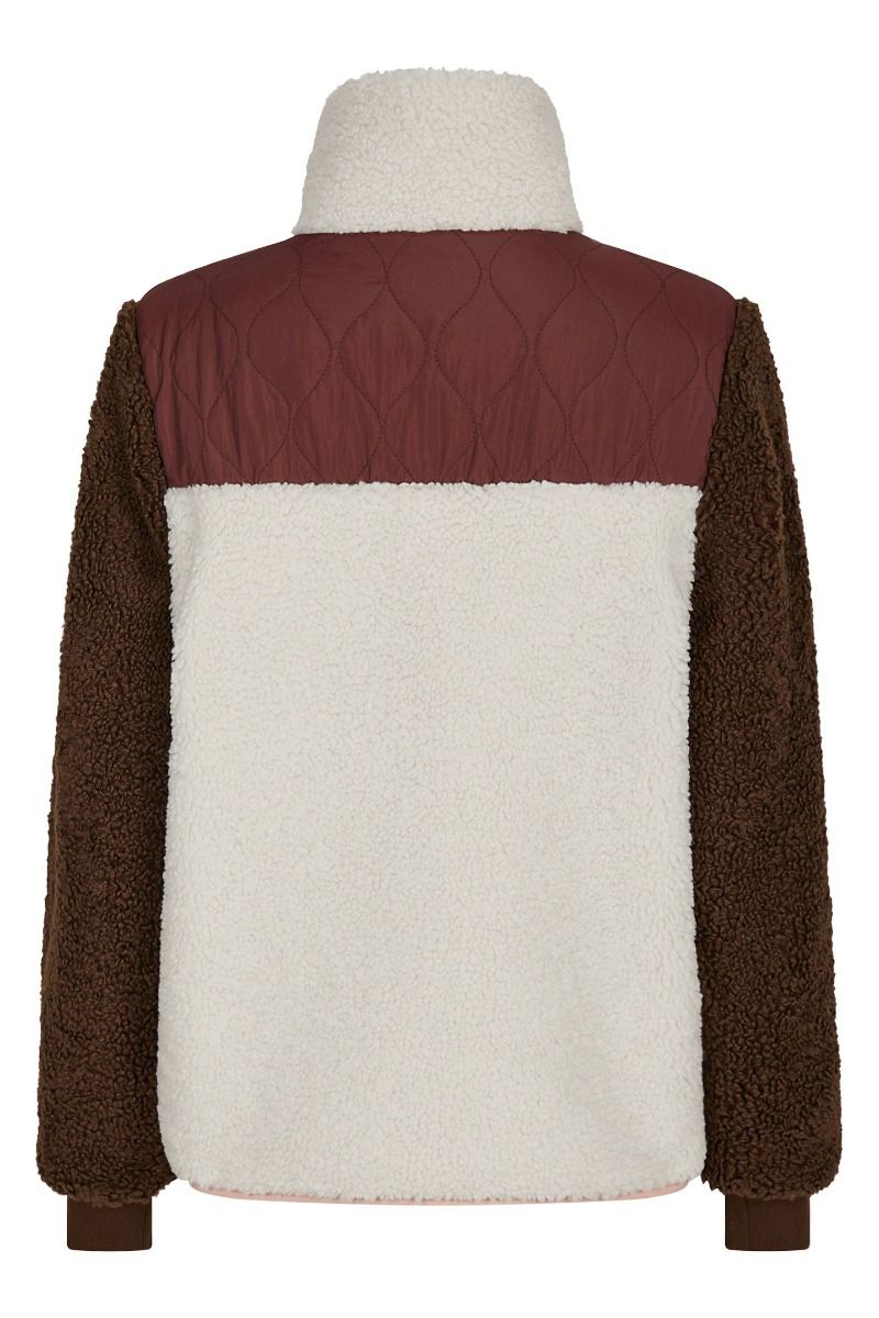 Neo Noir - Jakke - Eagle Contrast Teddy Jacket - Burgundy