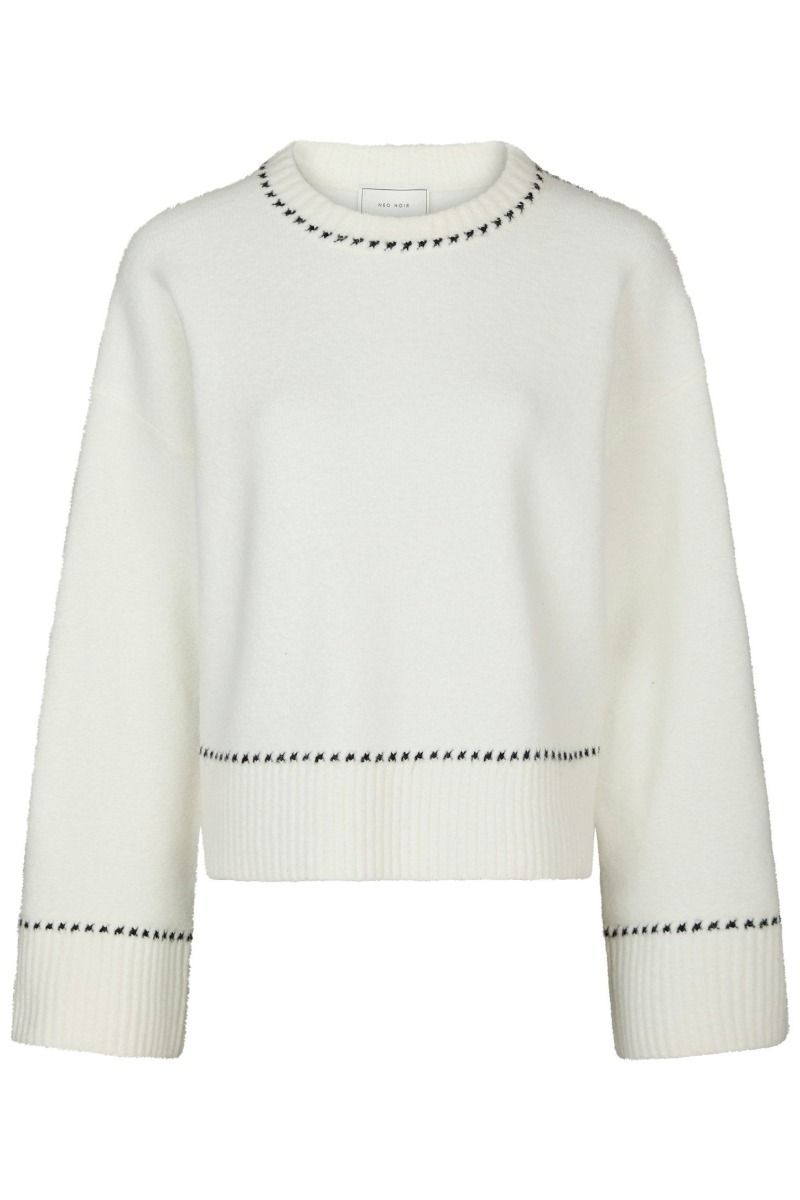 Neo Noir - Strik - Roeme Knit Stitch Blouse - Off White