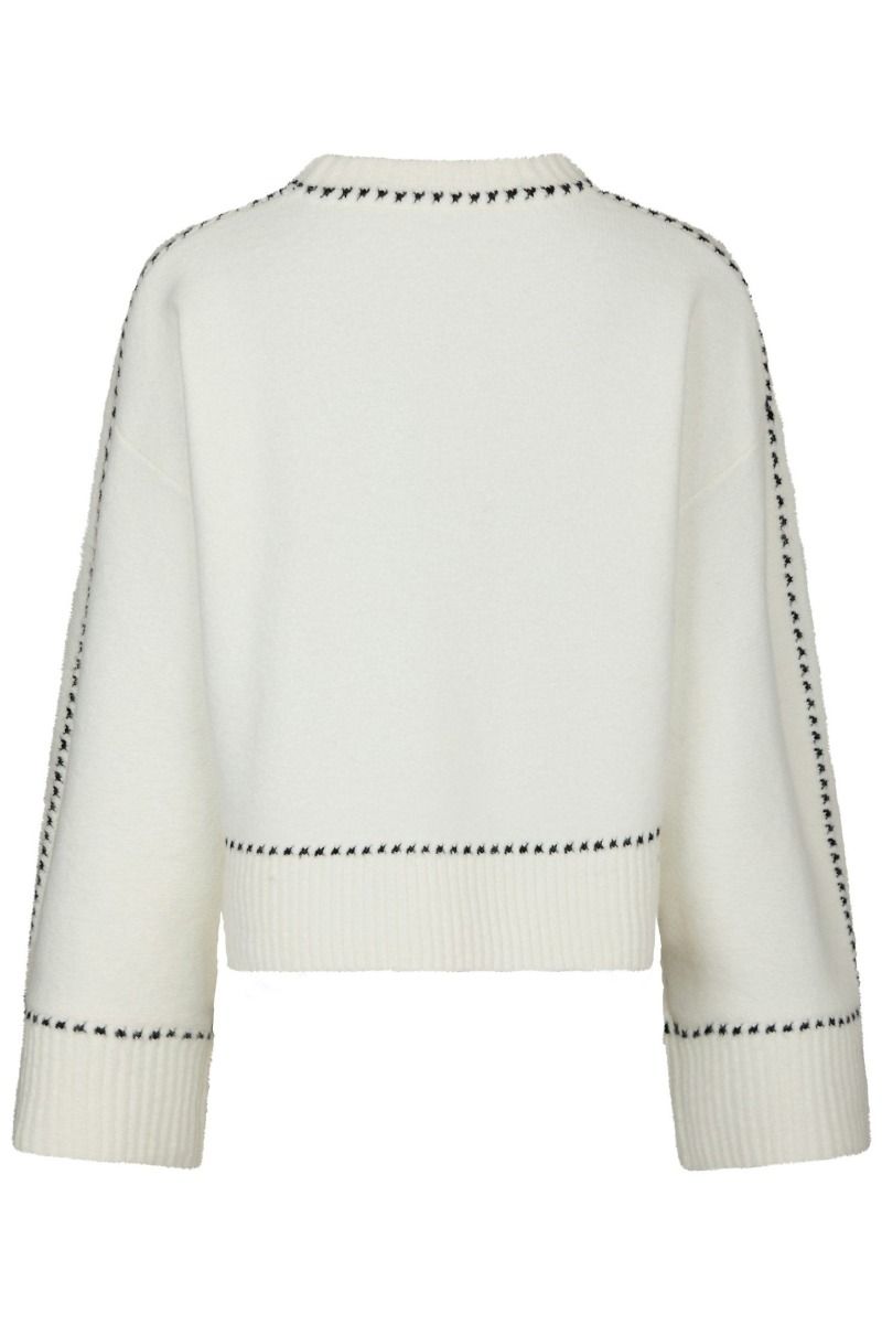 Neo Noir - Strik - Roeme Knit Stitch Blouse - Off White