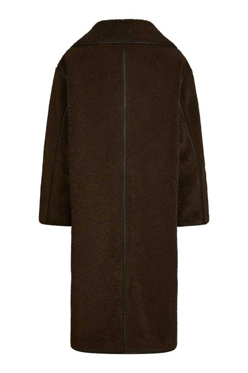 Neo Noir - Jakke - Carmen Teddy Coat - Dark Brown