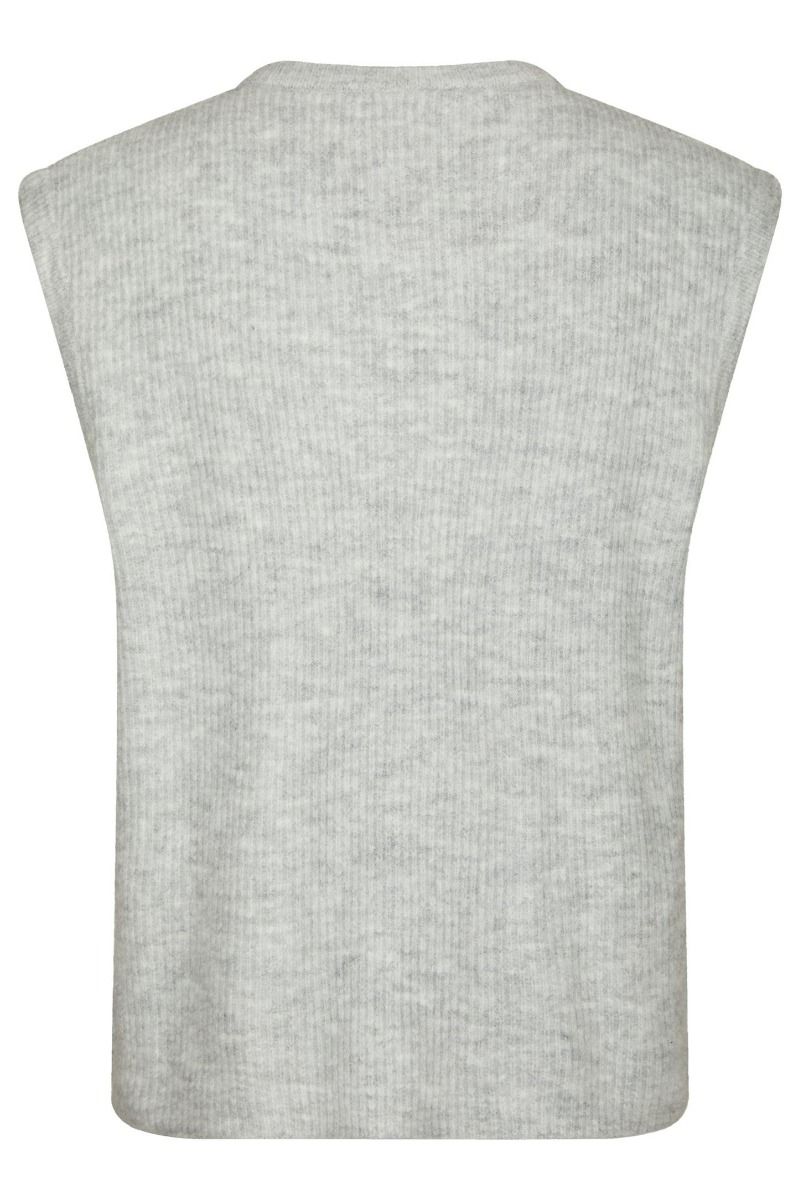 Neo Noir - Vest - Everest Knit Vest - Light Grey Melange
