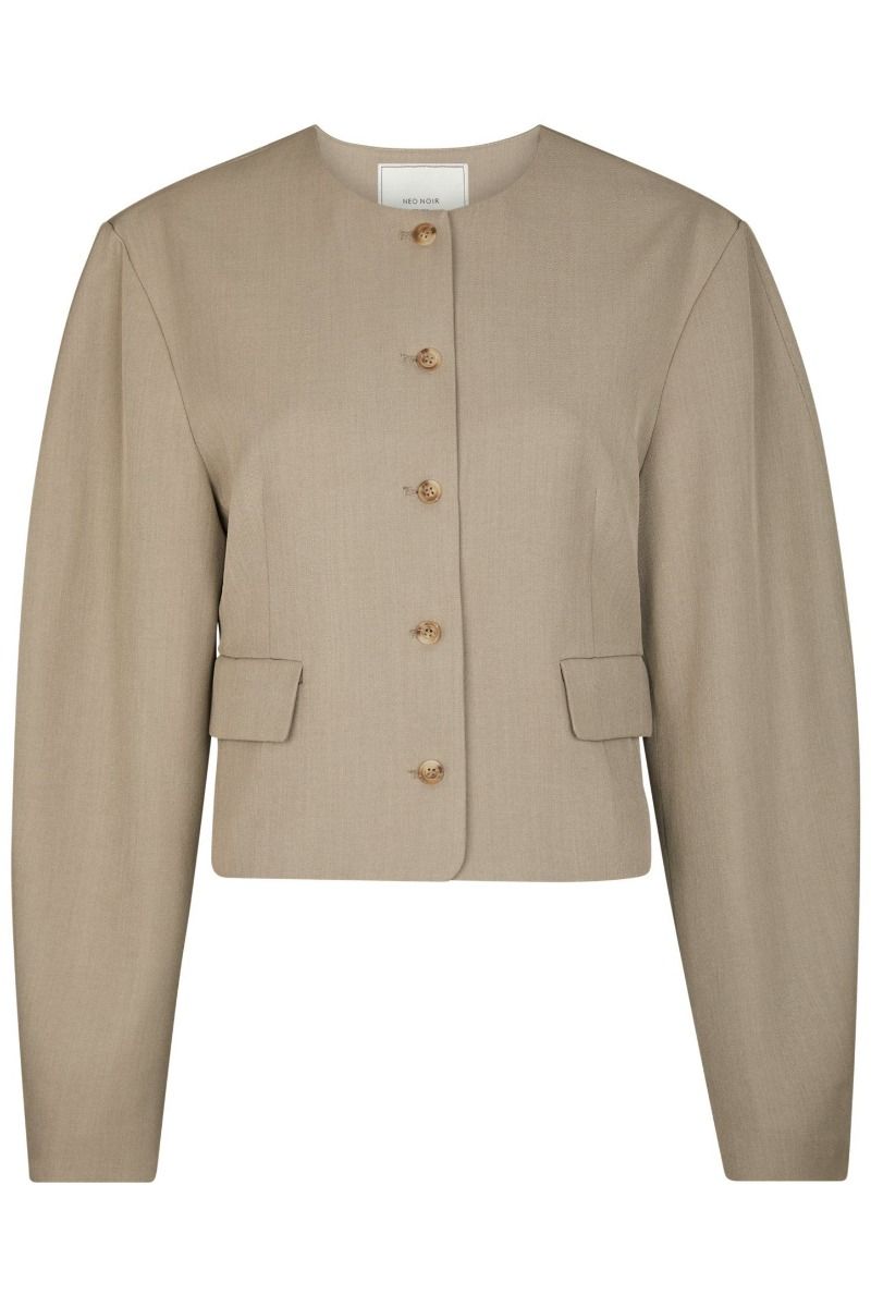 Neo Noir - Aranti Structure Curve Jacket - Warm Grey