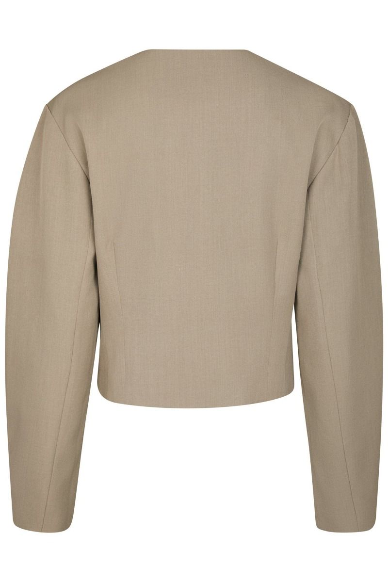 Neo Noir - Aranti Structure Curve Jacket - Warm Grey