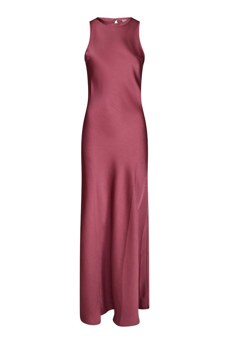 Neo Noir - Kjole - Celinie Heavy Sateen Dress - Cherry Pink