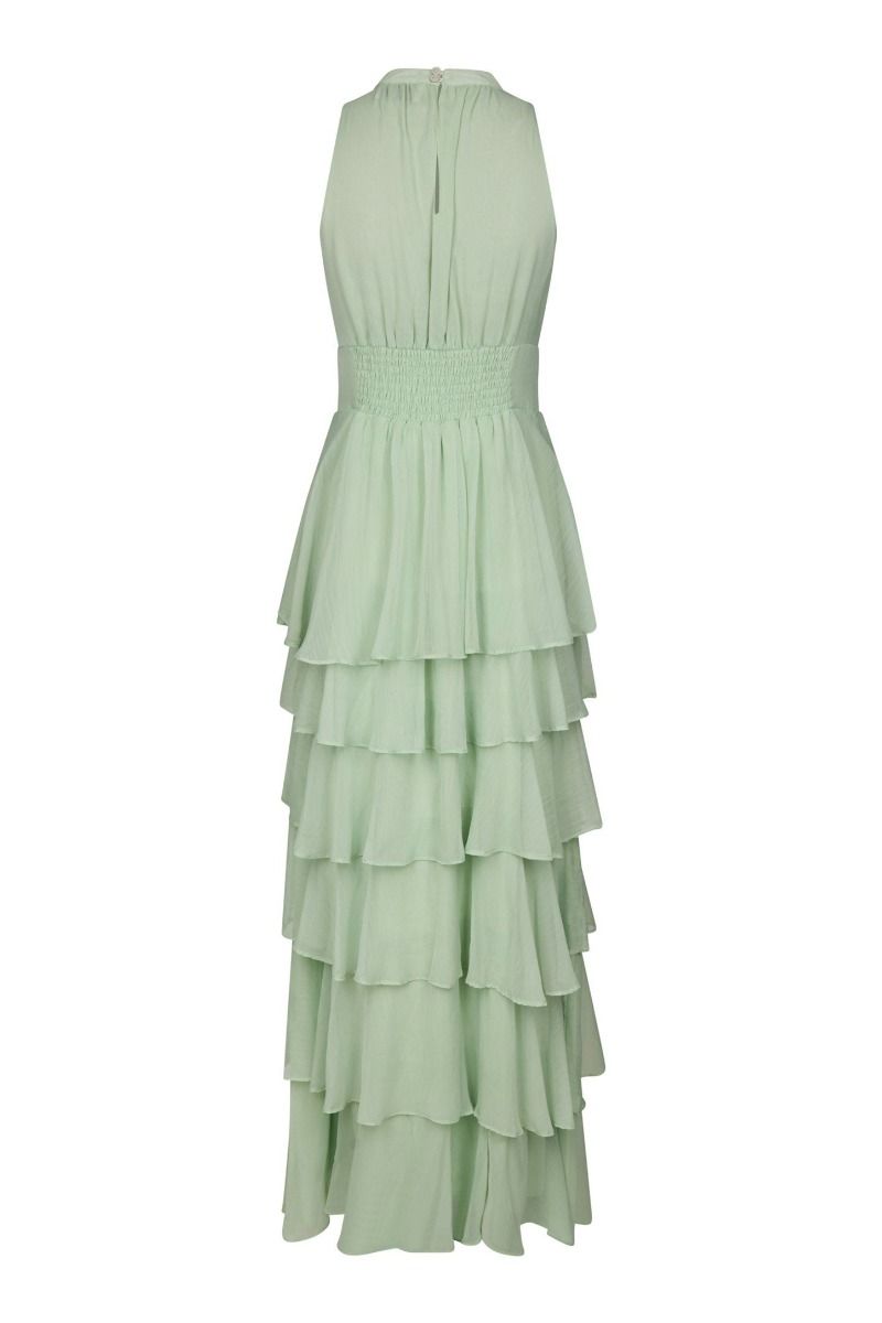 Neo Noir - Kjole - Marli Solid Chiffon Dress - Light green (Levering slut marts)