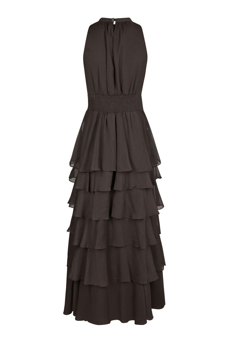 Neo Noir - Kjole - Marli Solid Chiffon Dress - Dusty Brown (Levering slut marts)