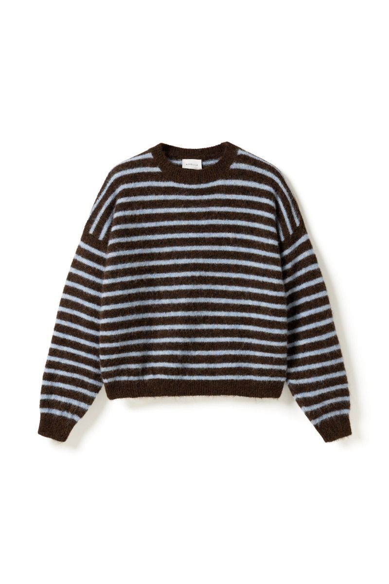 Noella - Strik - N-Mafalda Knit - Brown Blue Stripe