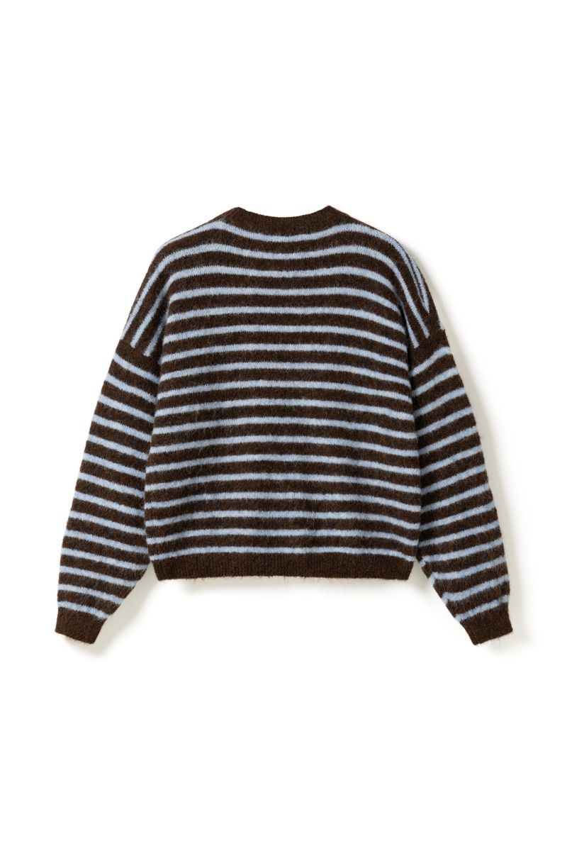 Noella - Strik - N-Mafalda Knit - Brown Blue Stripe