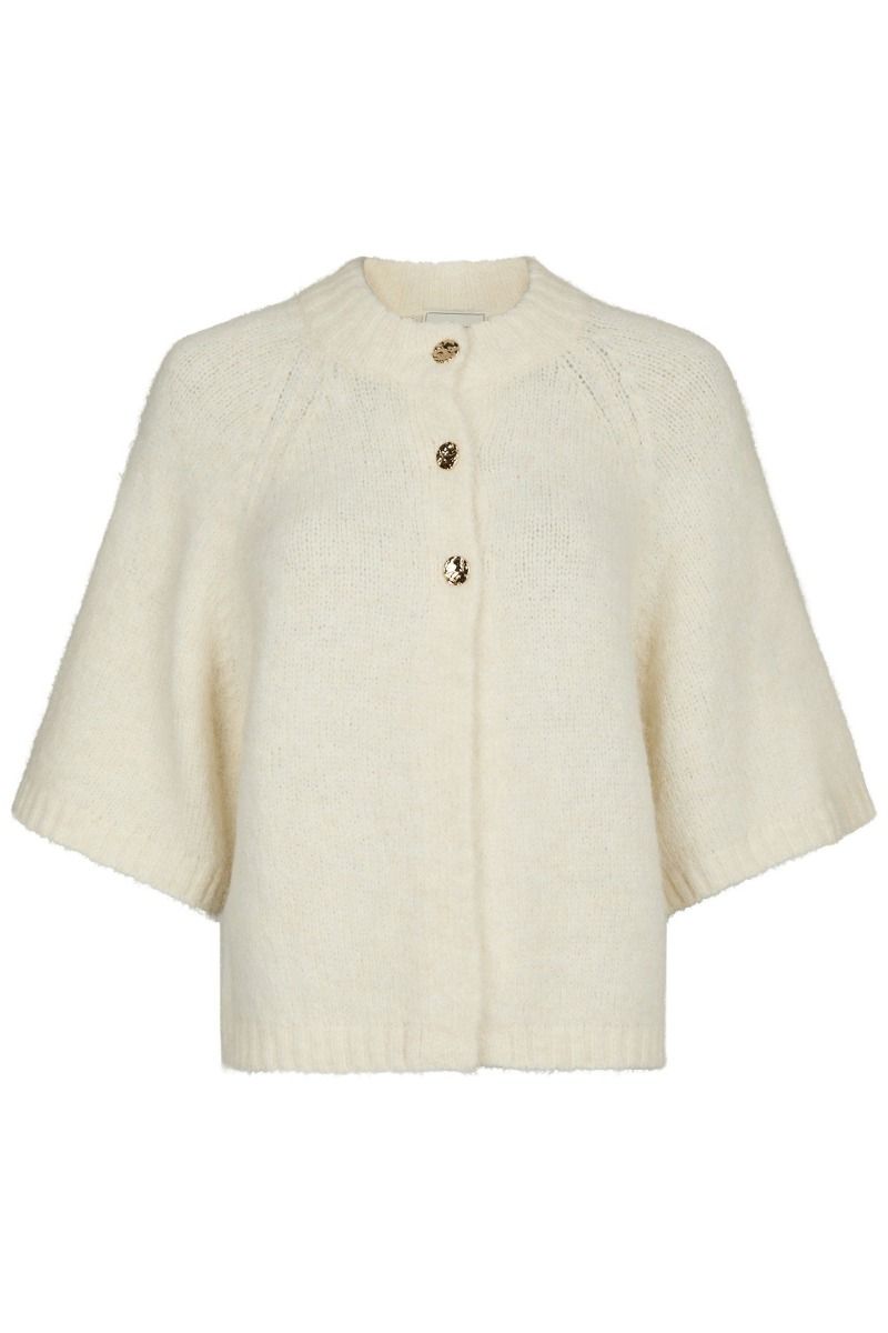 Neo Noir - Strik - Benuta Fluffy Knit Cardigan - Off White