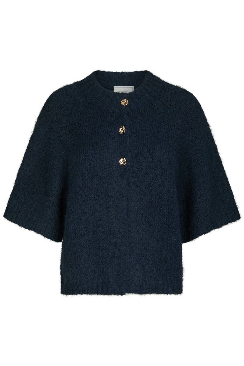Neo Noir - Cardigan - Benuta Fluffy Knit Cardigan - Navy