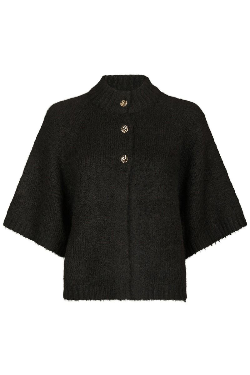 Neo Noir - Cardigan - Benuta Fluffy Knit Cardigan - Dark brown