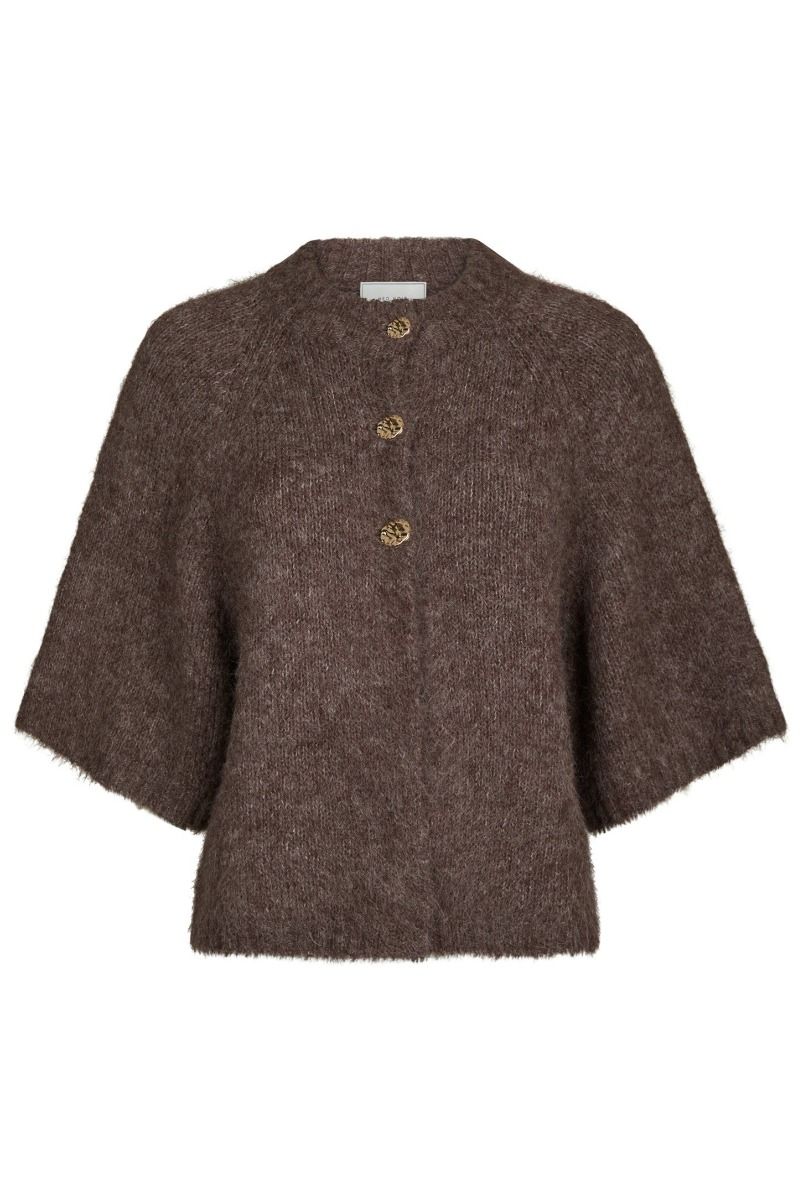 Neo Noir - Cardigan - Benuta Fluffy Knit Cardigan - Light Brown