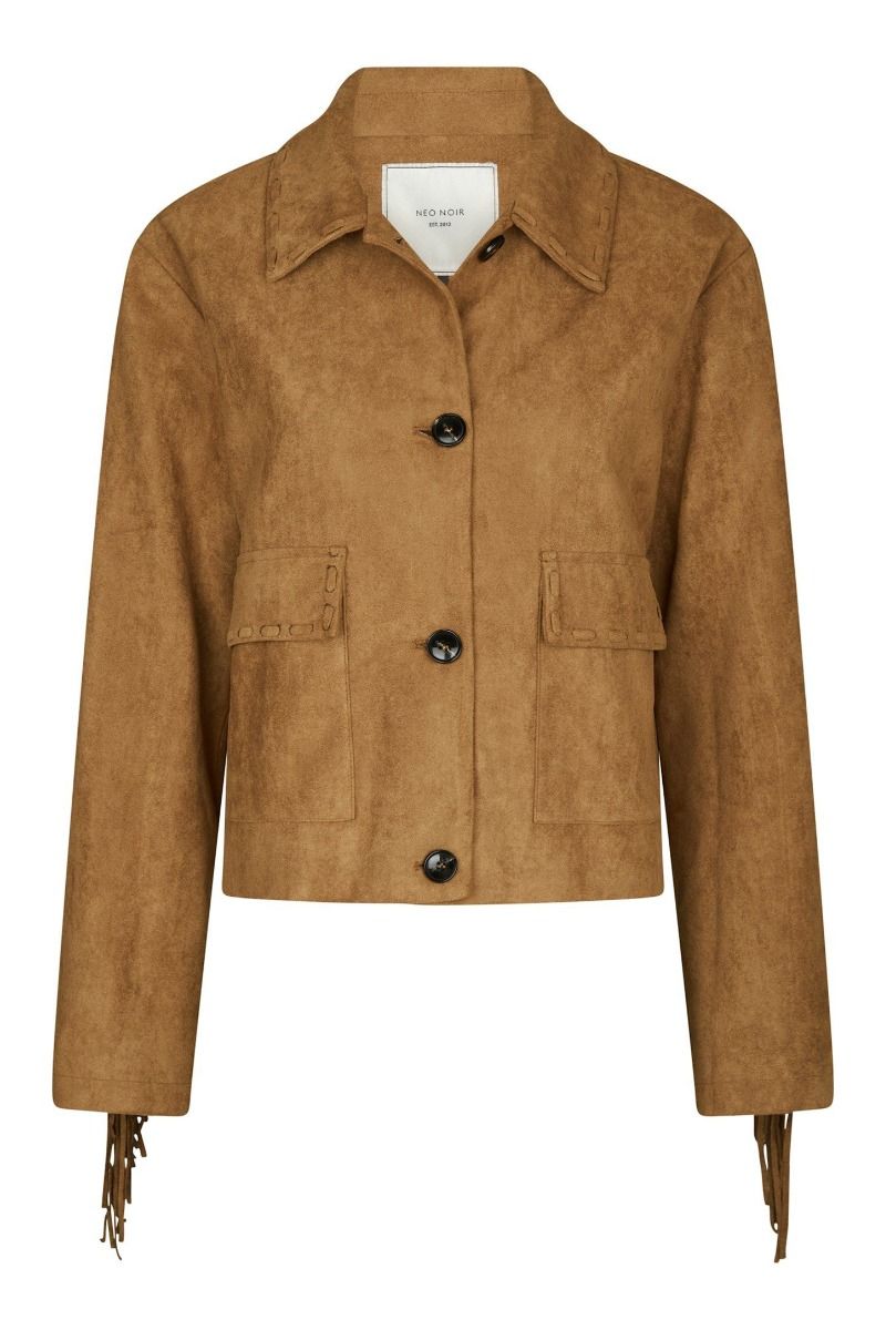 Neo Noir - Jakke - Lauron Faux Suede Jacket - Cognac