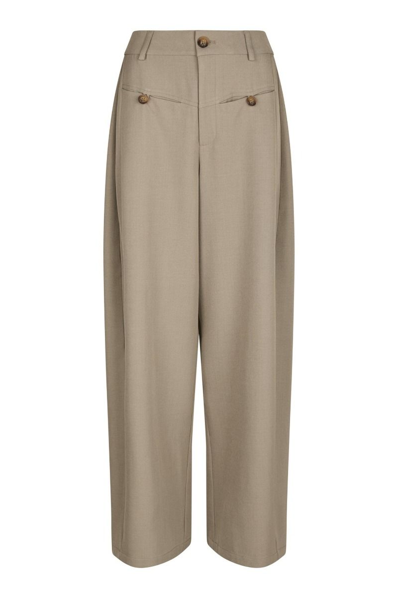 Neo Noir - Bukser - Massie Structure Pants - Warm Grey