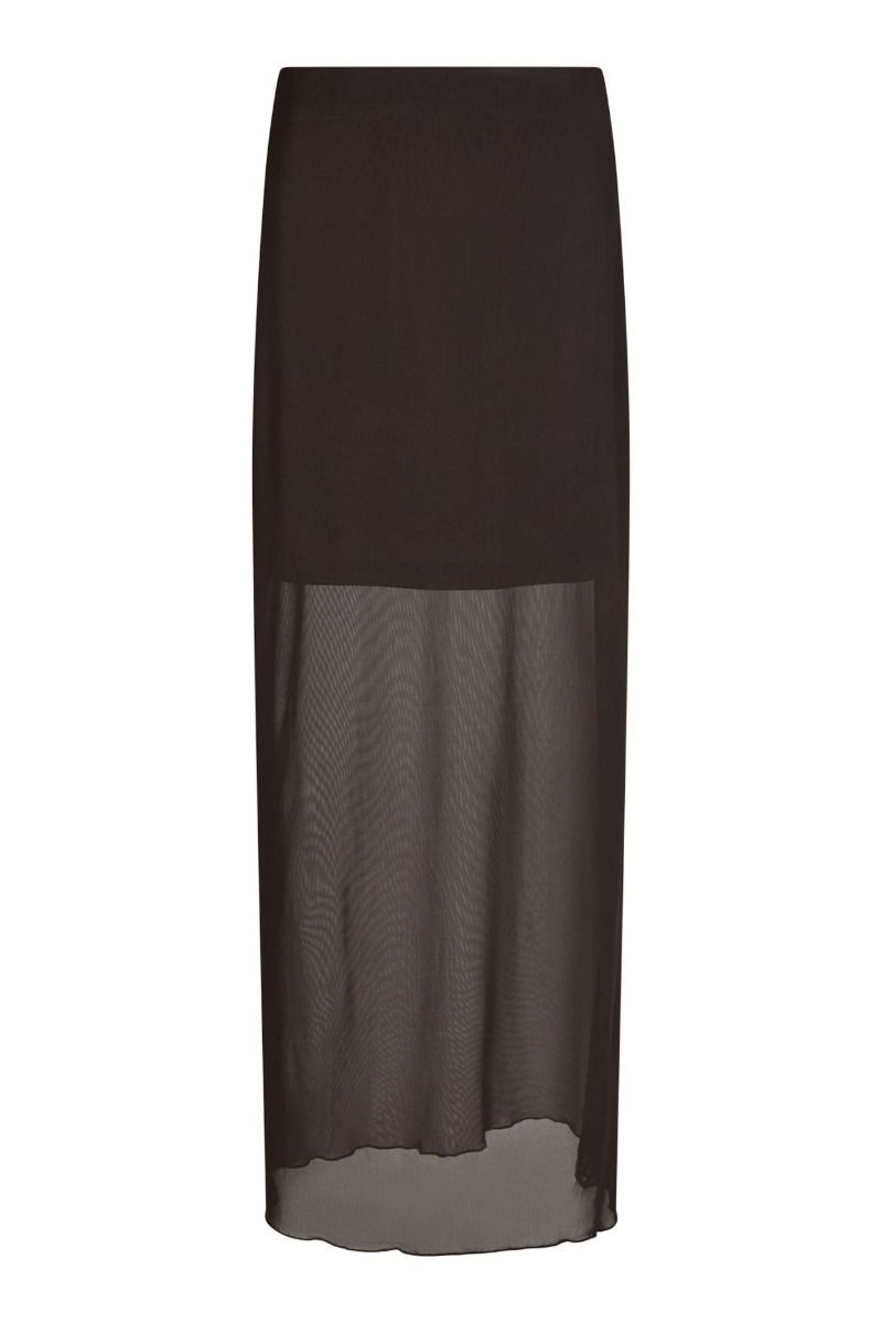Neo Noir - Nederdel - Marlise Mesh Skirt - Dark brown