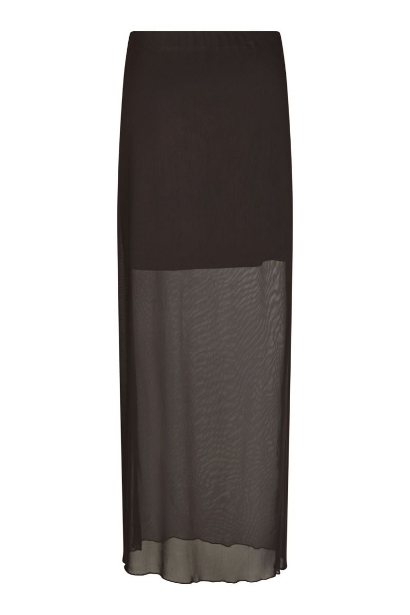 Neo Noir - Nederdel - Marlise Mesh Skirt - Dark brown