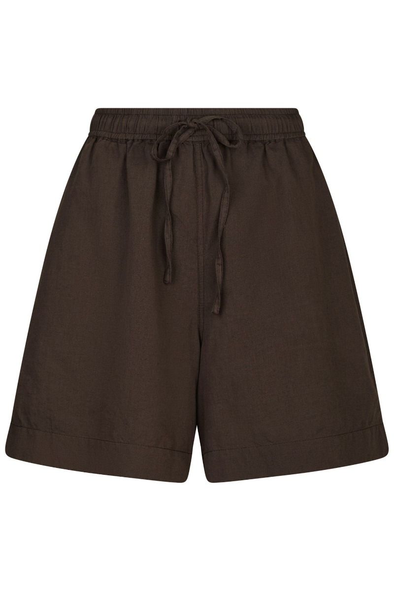Neo Noir - Shorts - Shala Linen Shorts - Dark brown