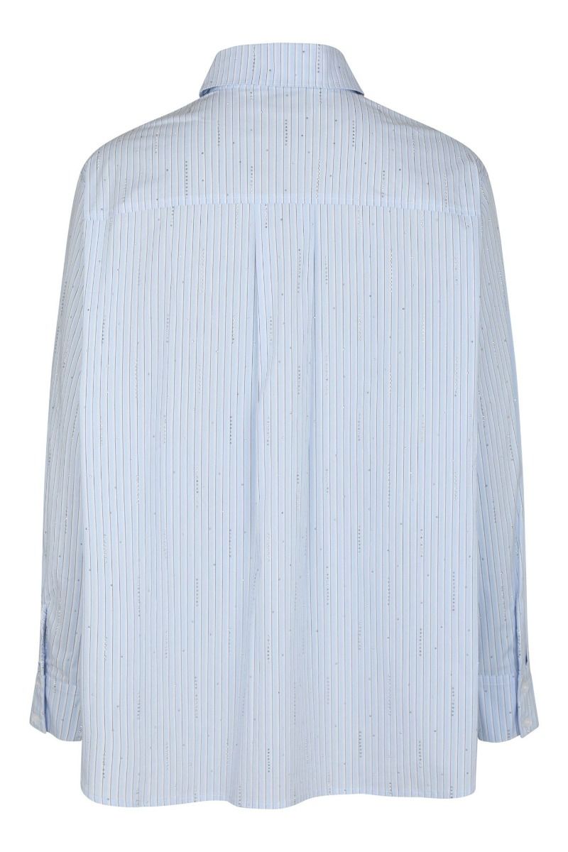 Neo Noir - Skjorte - Dalma Pattern Stone Shirt - Light blue stripe