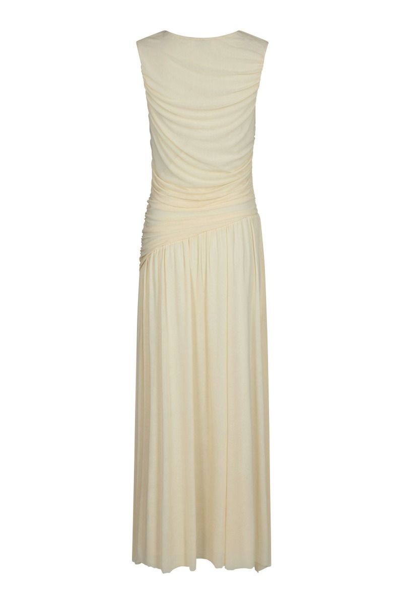 Neo Noir - Kjole - Cludine Mesh Dress - Light Yellow (Levering slut marts)